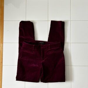 Banana Republic Deep Red Velvet Trousers